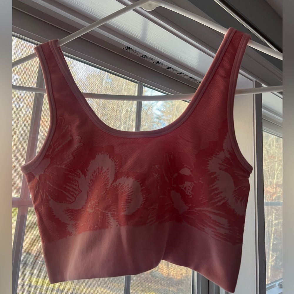 Aerie Pink Floral Sports Bra